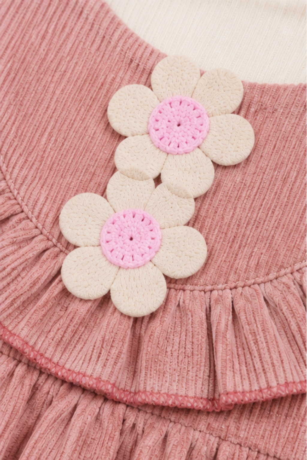 Dusty Pink Corduroy Frock - FG-5672
