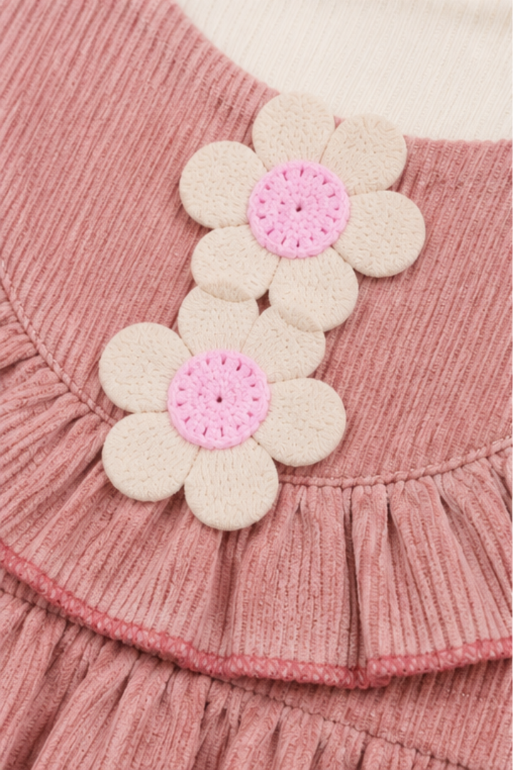 Dusty Pink Corduroy Frock - FG-5672
