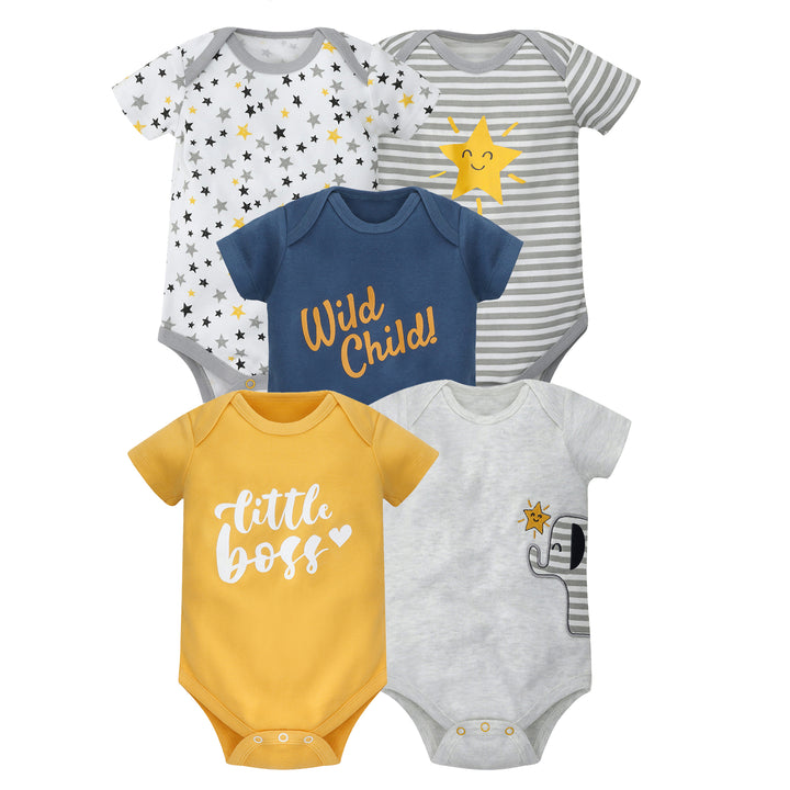 FN-2001 - 5PK Bodysuits Elephant