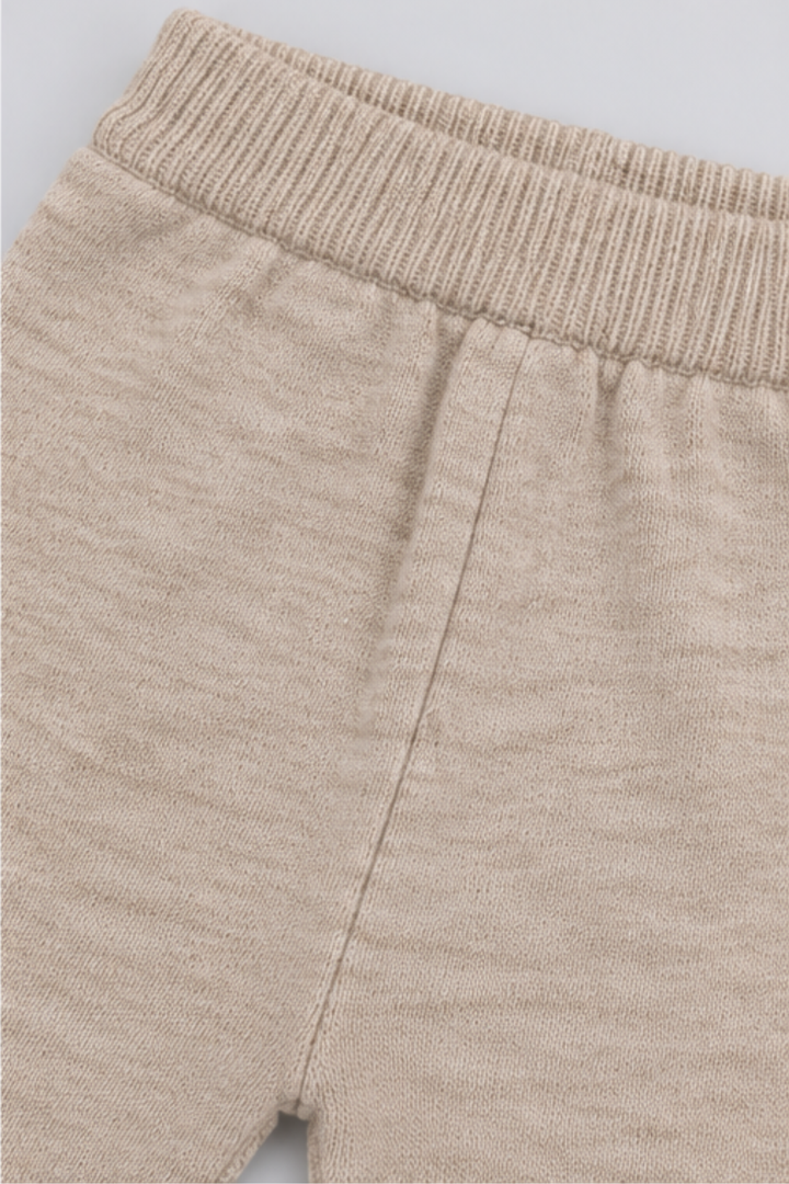 Oatmeal Beige Cable Knit Sweater & Trouser Set - FB-4219