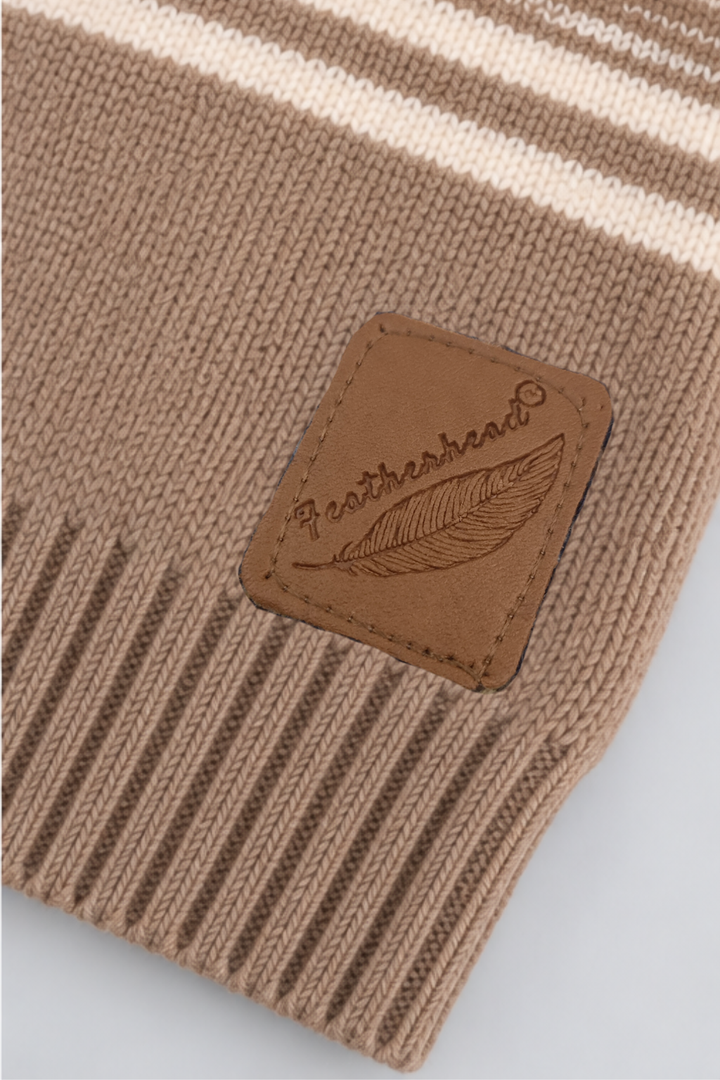 Camel Brown Cozy Cable Knit Sweater - FB-4271