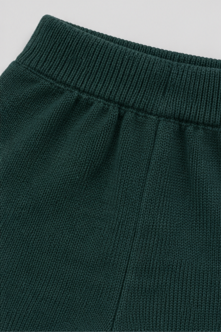 Forest Green Cable Knit Sweater & Trouser Set - FB-4211