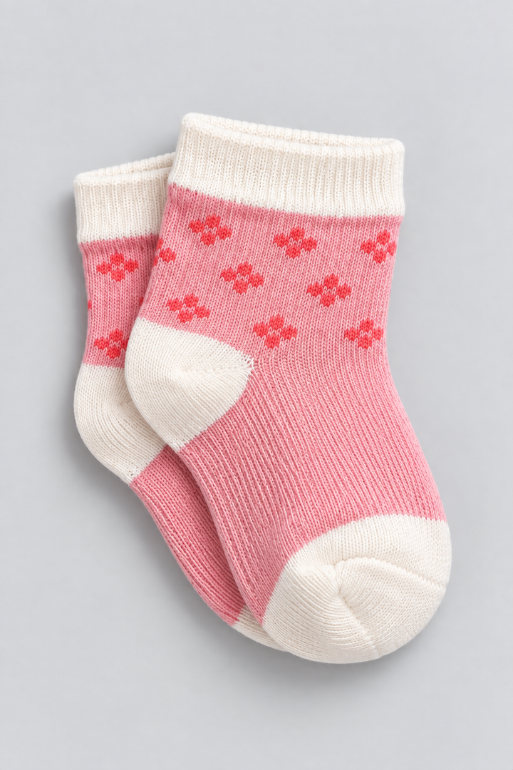 Girls 3-Pack Pink Baby Socks - FS-9028