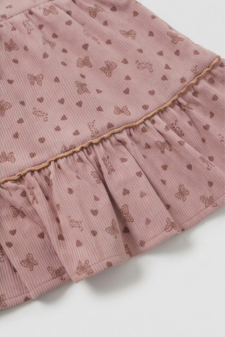 Dusty Rose Corduroy Frock - FG-5675