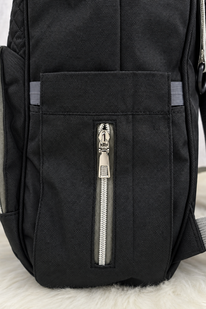 Black & Grey Diaper Bag - FS-9005