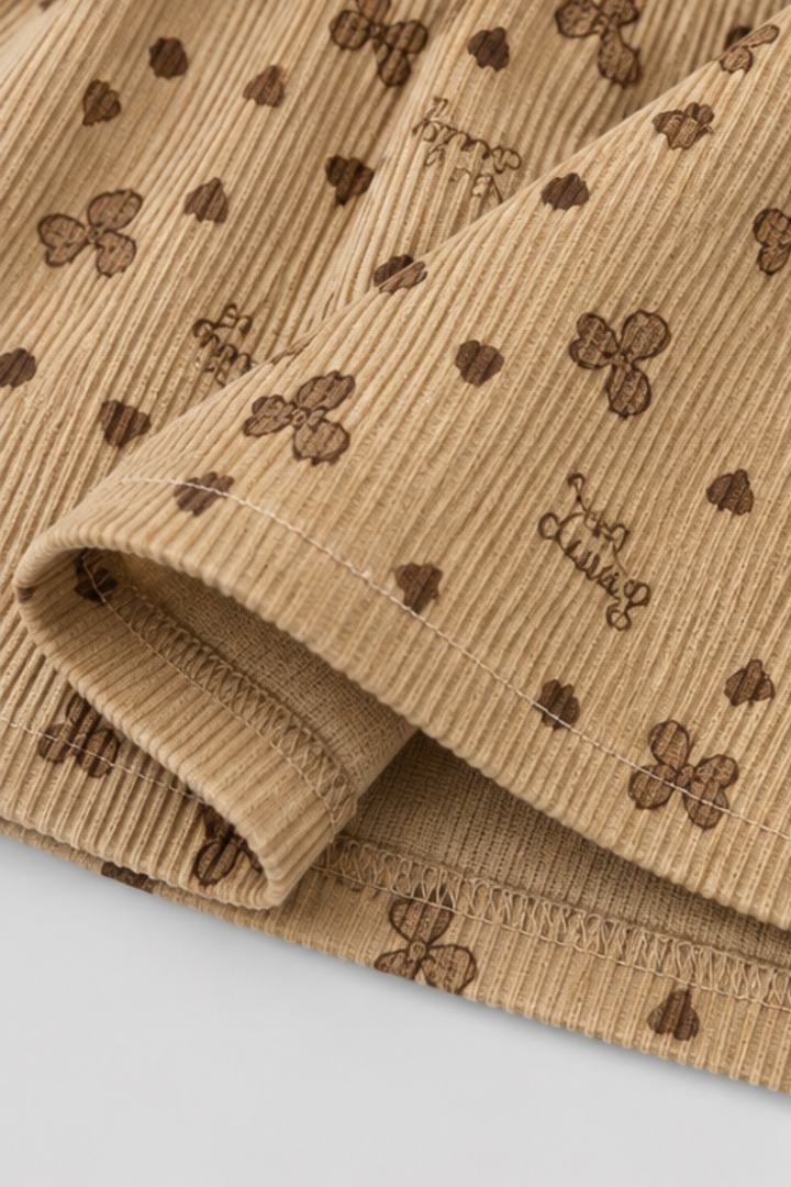 Warm Caramel Corduroy Frock - FG-5651