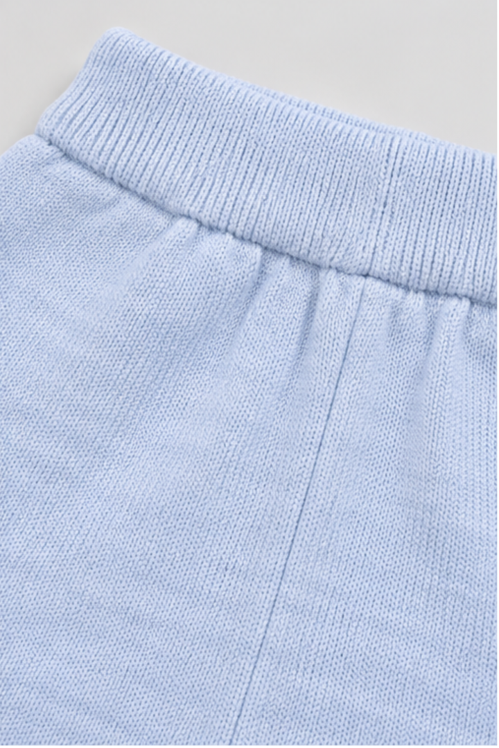 Powder Blue Cable Knit Sweater & Trouser Set - FB-4223