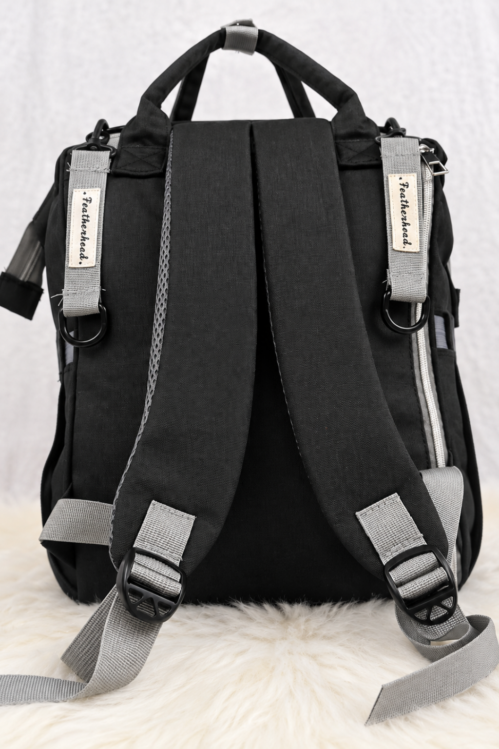 Black & Grey Diaper Bag - FS-9005