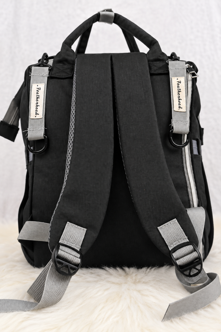 Black & Grey Diaper Bag - FS-9005