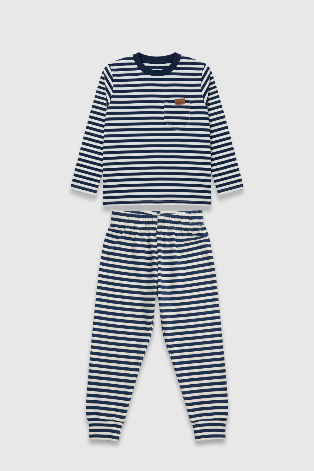 Front view of Featherhead Boys Cotton Interlock Top & Bottom Set FS-0074