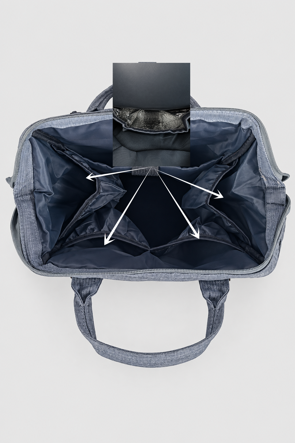 Cloud Grey Diaper Bag - FS-9004