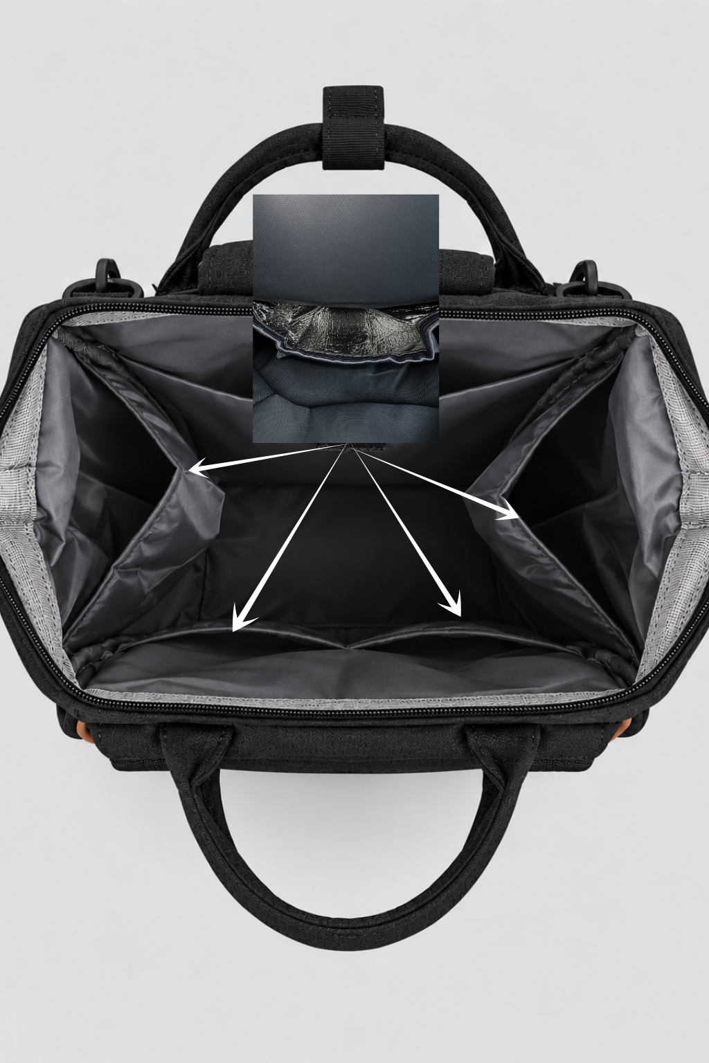 Midnight Black Diaper Bag - FS-9003