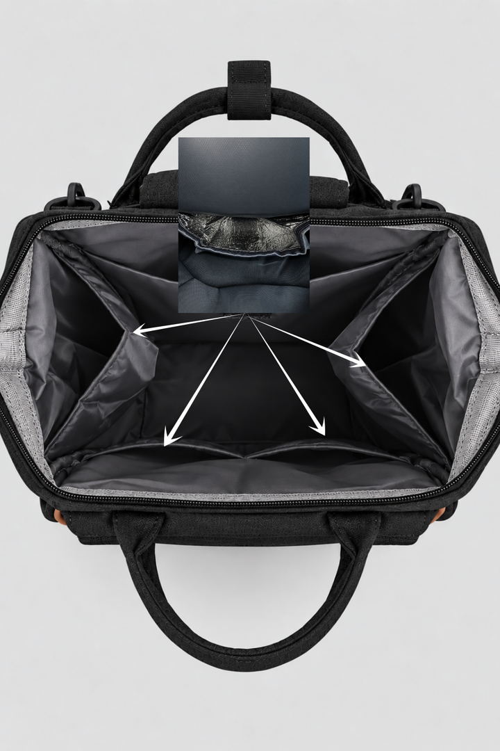 Midnight Black Diaper Bag - FS-9003