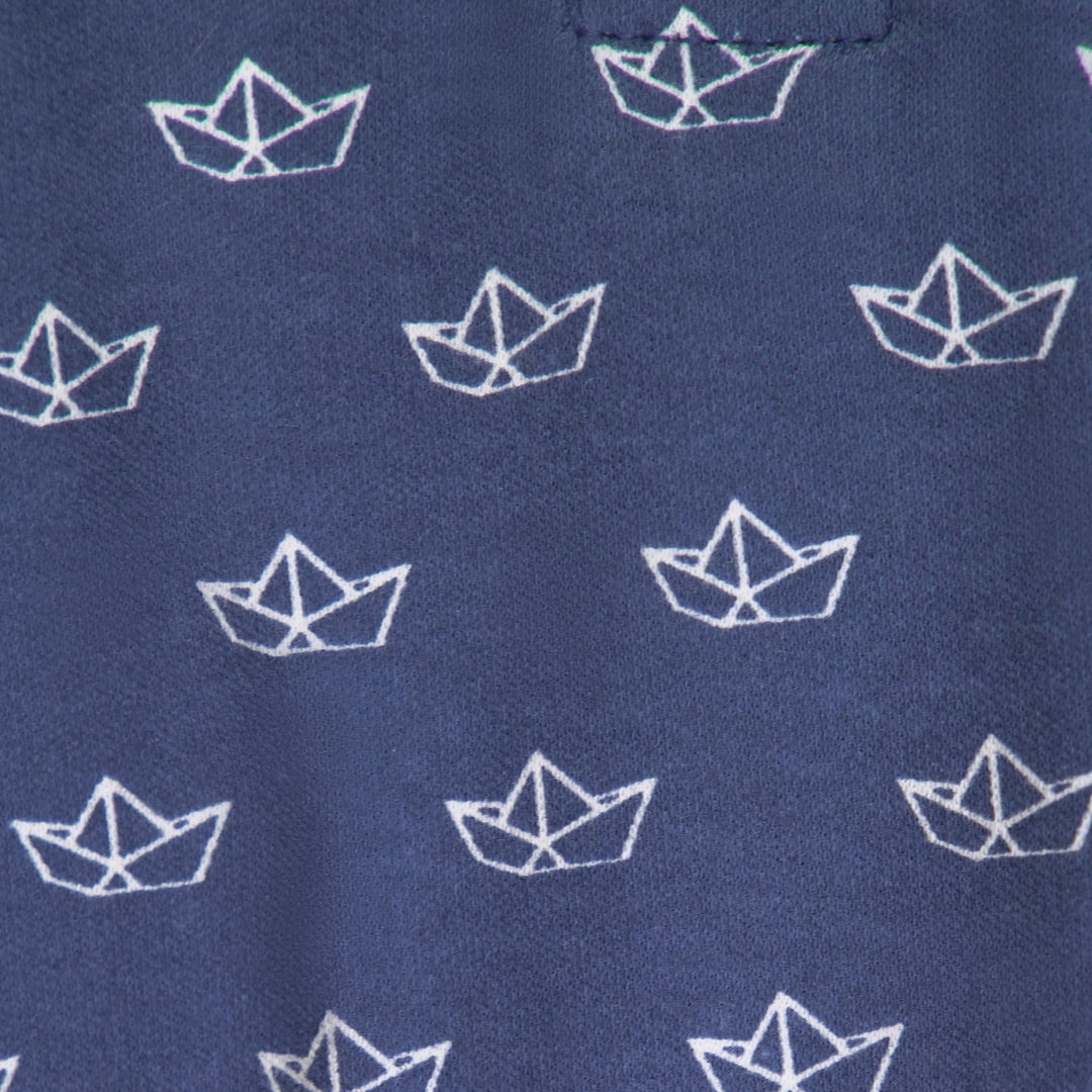FB-3503 Sailboat Polo & Canal Blue Shorts