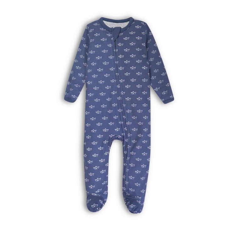 FB-6001 3PK Cotton Footed Sleep 'N Play Pyjamas