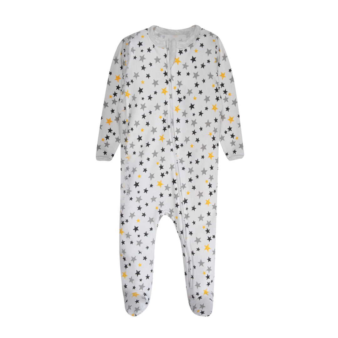 FN-6001 3PK Cotton Footed Sleep 'N Play Pyjamas