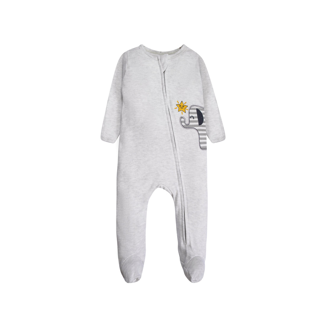 FN-6001 3PK Cotton Footed Sleep 'N Play Pyjamas