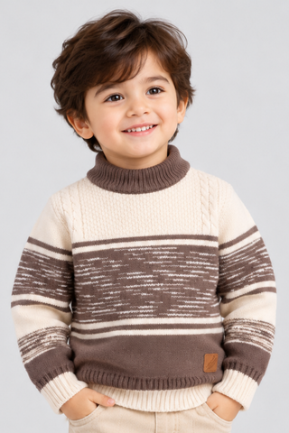 Chocolate Brown Cocoa Frost Knit Sweater - FB-4286
