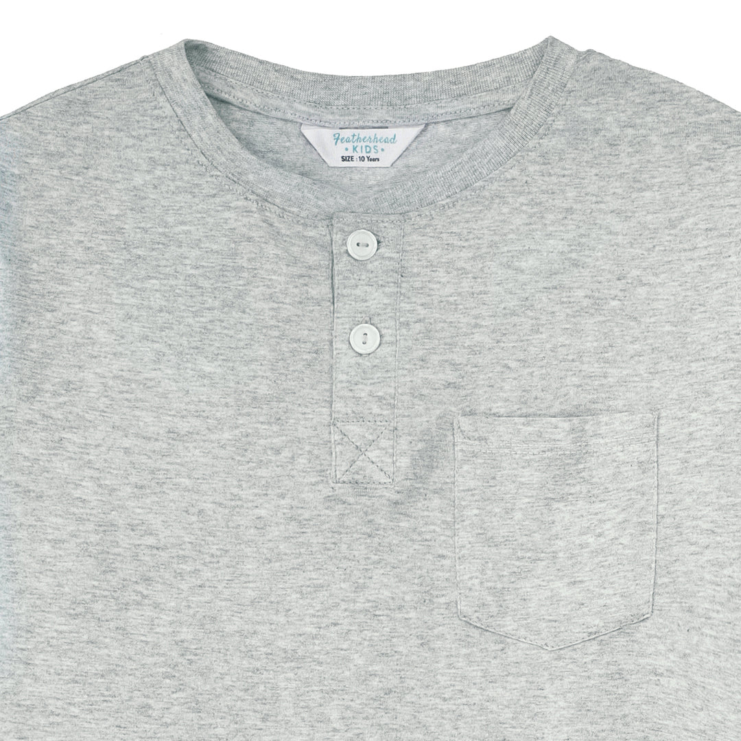 FB-3772 - Lt. Melange Henley Shirt