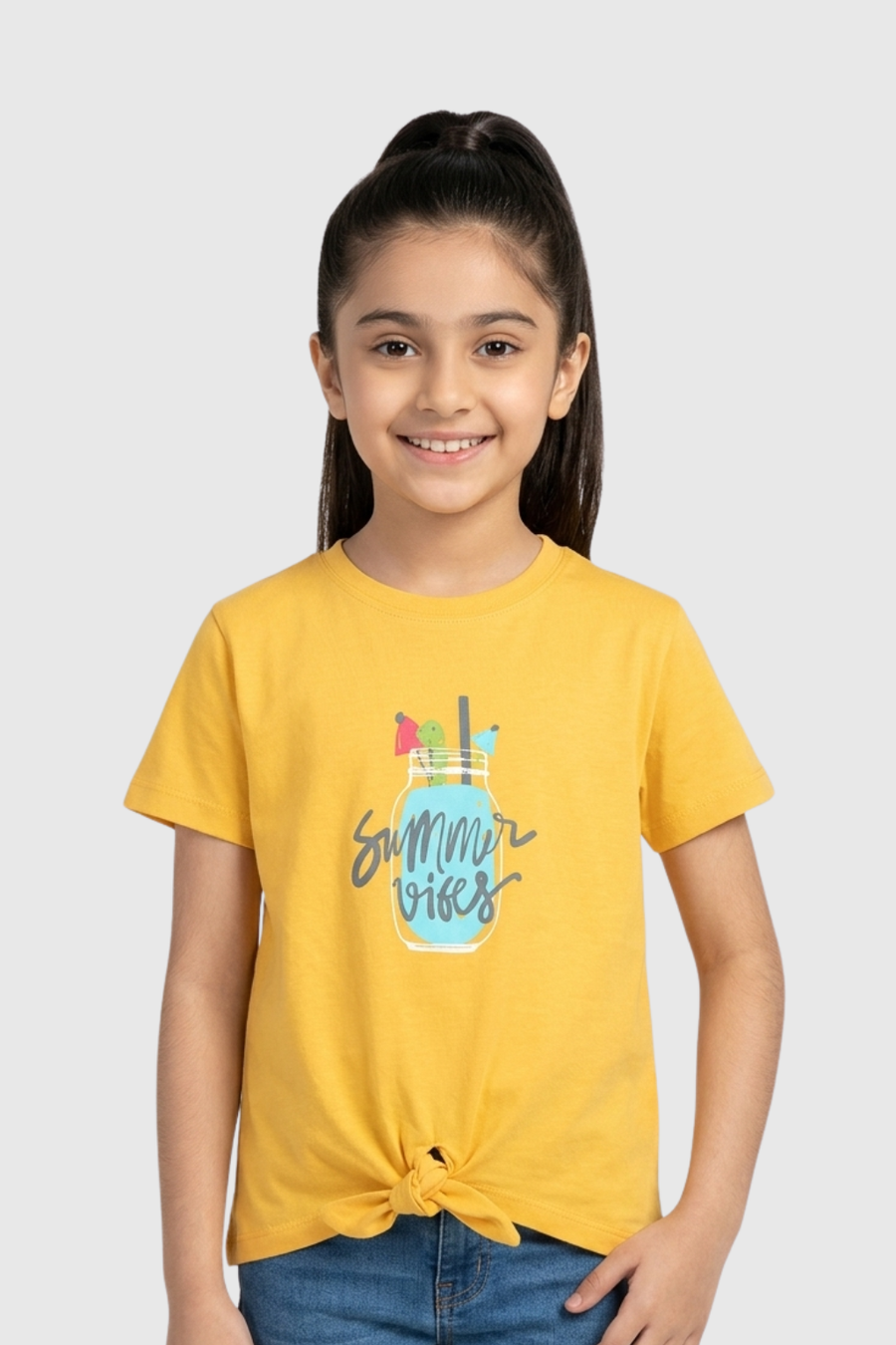 Kids Yellow “Summer Vibes” T-Shirt – FG-3787