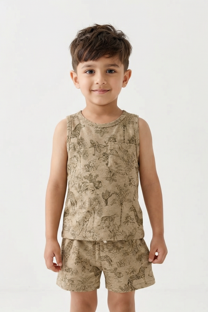 Sleeveless Tank Top & Shorts Set – FB-4089