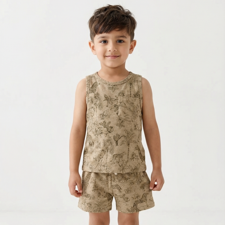 Sleeveless Tank Top & Shorts Set – FB-4089