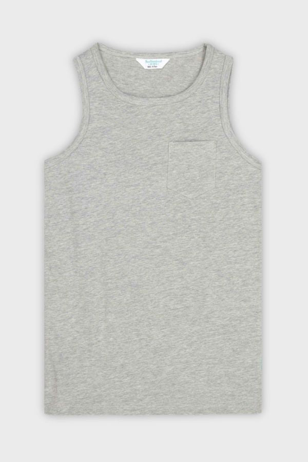 Grey cotton tank top for kids