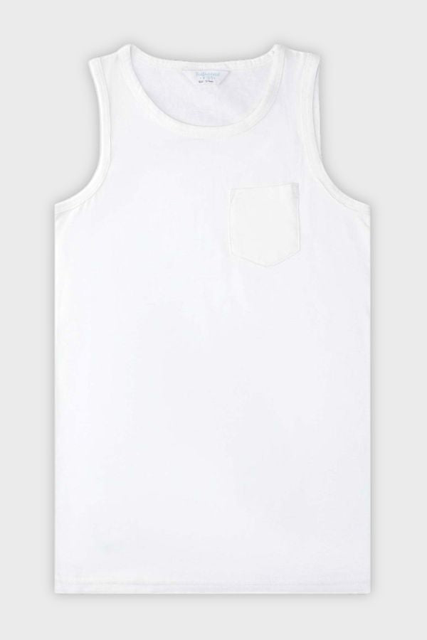 White cotton tank top for kids