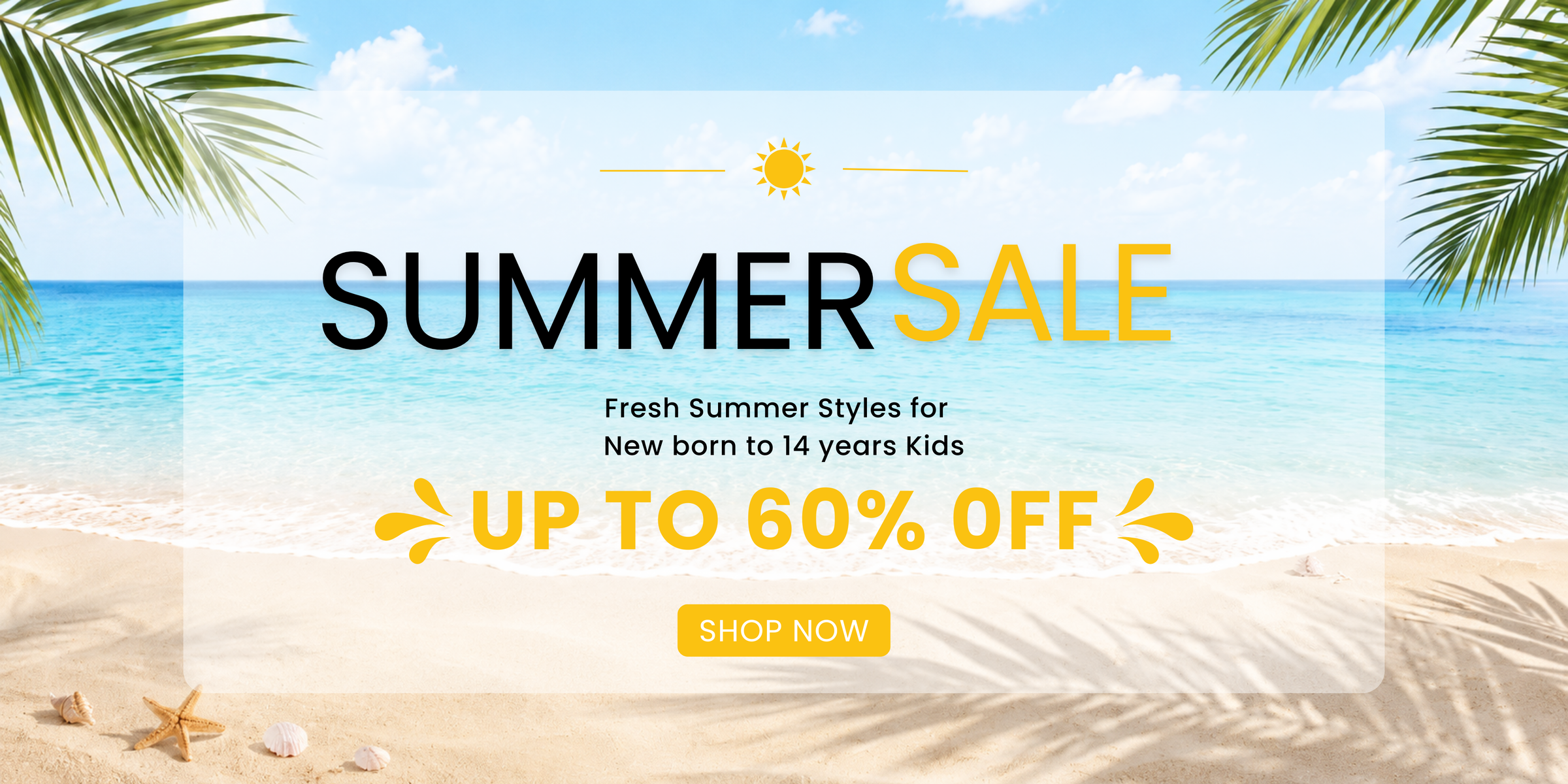 Featherhead PK summer sale banner with up to 60% off on soft cotton baby clothes, toddler outfits, and kidswear in Pakistan