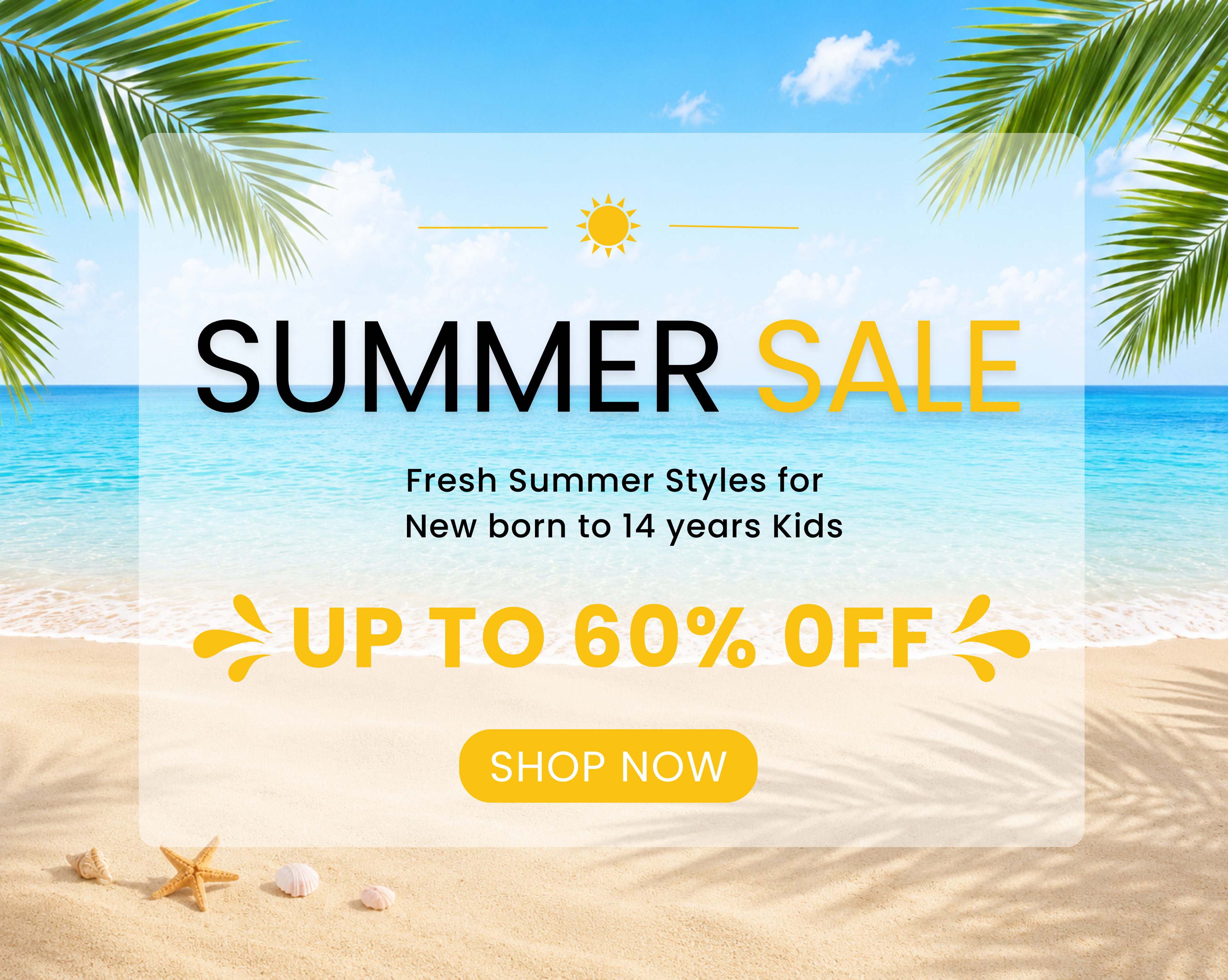 Featherhead PK summer sale banner with up to 60% off on soft cotton baby clothes, toddler outfits, and kidswear in Pakistan