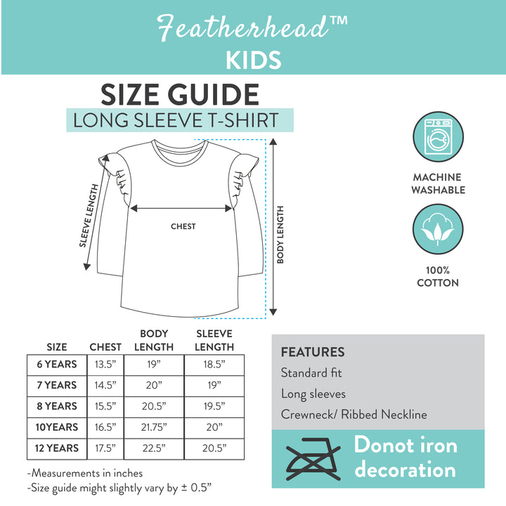 Featherhead kidswear size chart