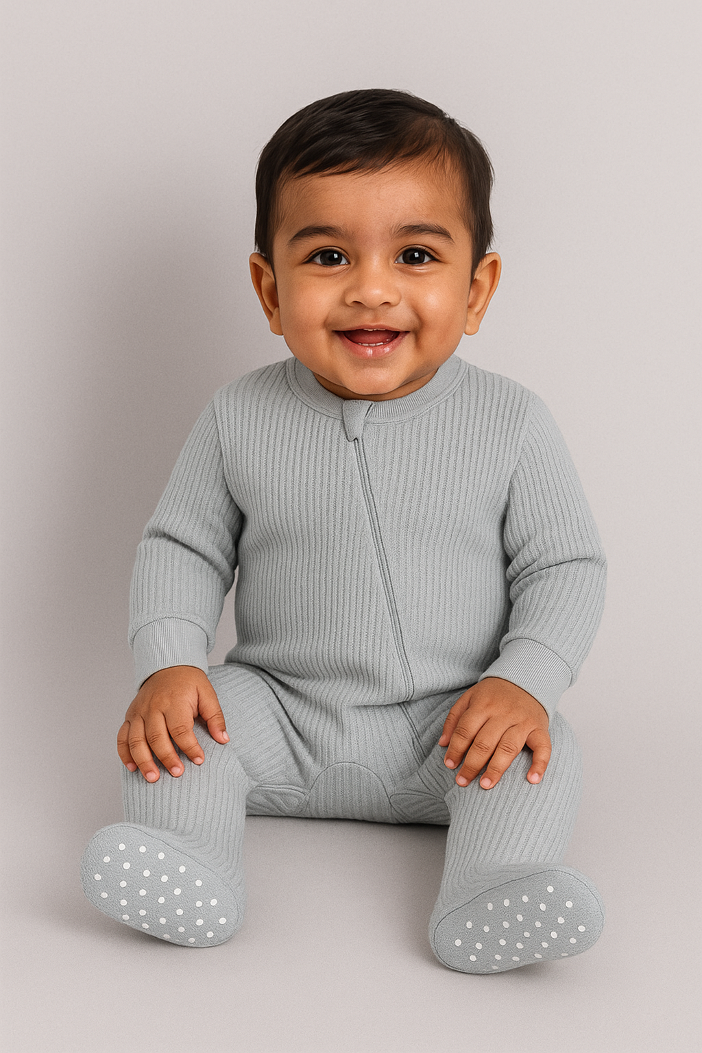 Baby wearing Footed Sleep N' Play - FN-6001 WT