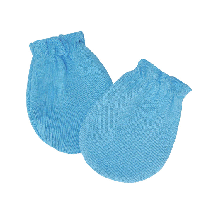 FS-468 solid sky blue cotton baby mittens – Featherhead