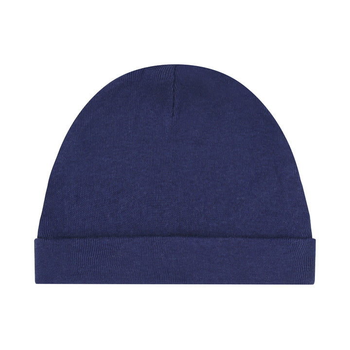 FS-483 Navy solid cotton baby cap – Featherhead