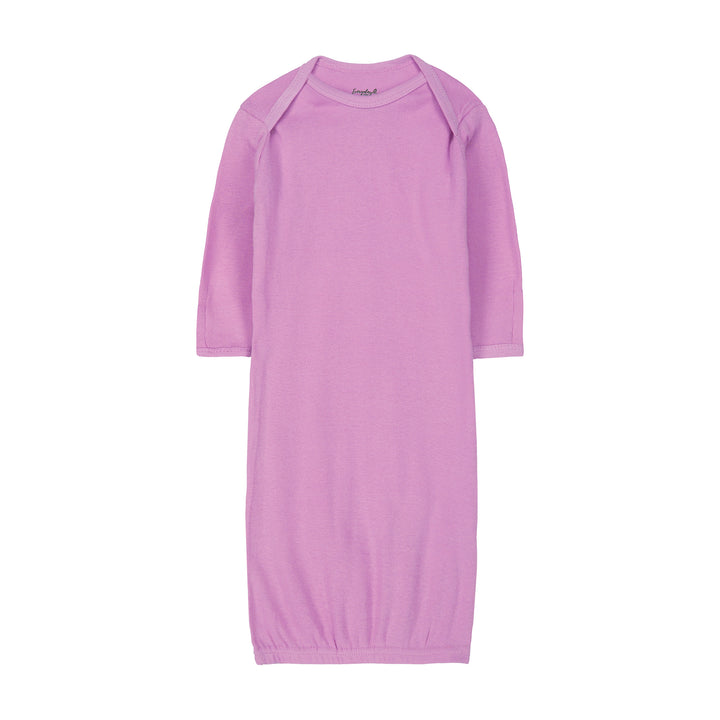 FS-488 solid orchid pink baby gown – Featherhead newborn cotton