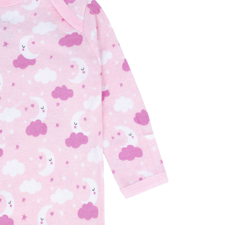FS-490 folded pack of baby gowns – pink set – Featherhead