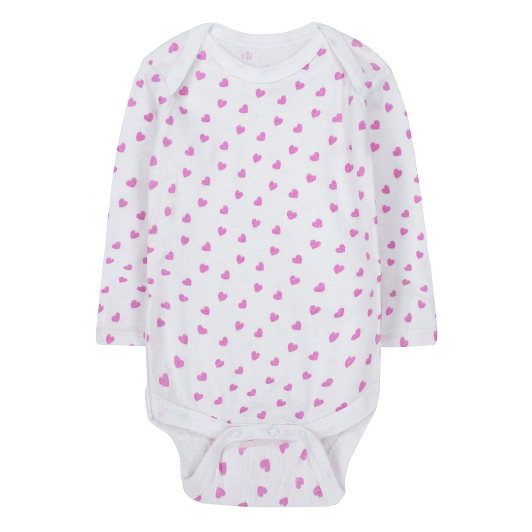 FS-492 orchid pink solid baby bodysuit with snap buttons