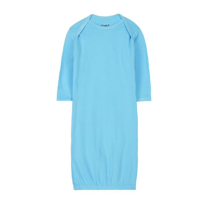 FS-506 solid sky blue cotton baby gown – Featherhead