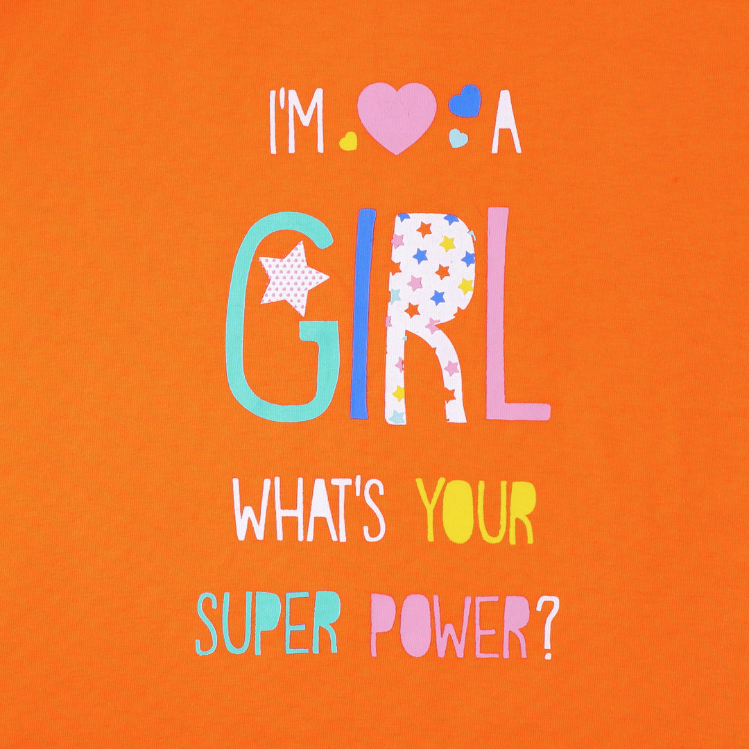 Zoomed-in view of the “I’m a Girl What’s Your Superpower?” print