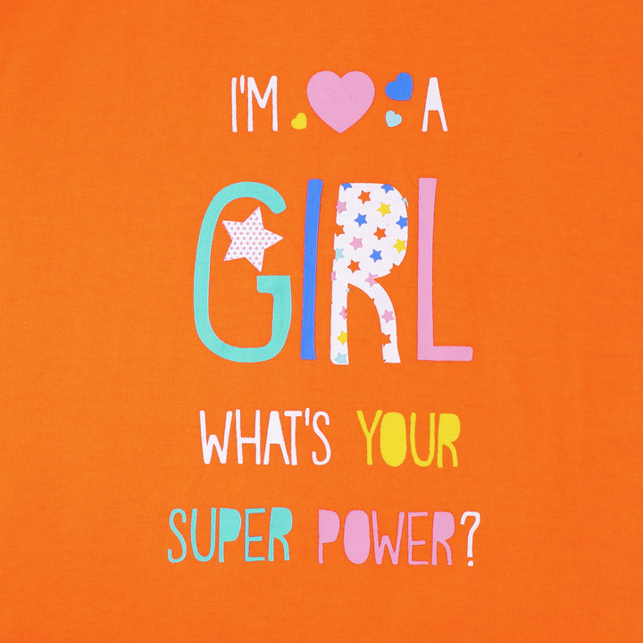 Zoomed-in view of the “I’m a Girl What’s Your Superpower?” print