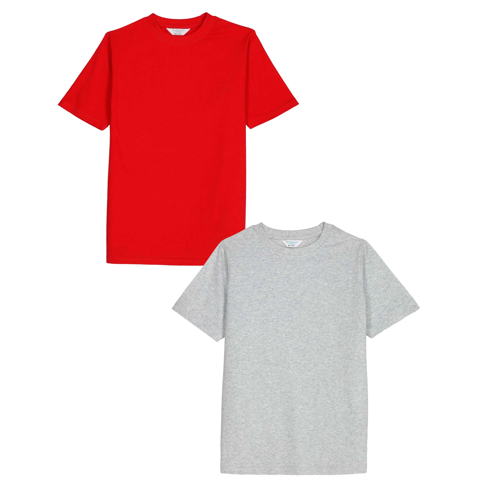 FB-3141 Red & Light Mélange 2PK T-Shirts