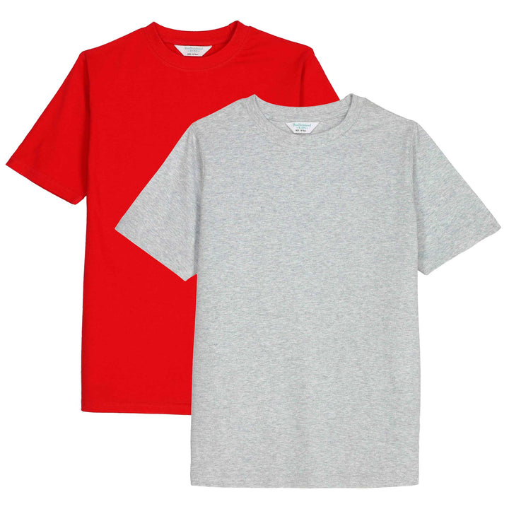 FB-3141 Red & Light Mélange 2PK T-Shirts