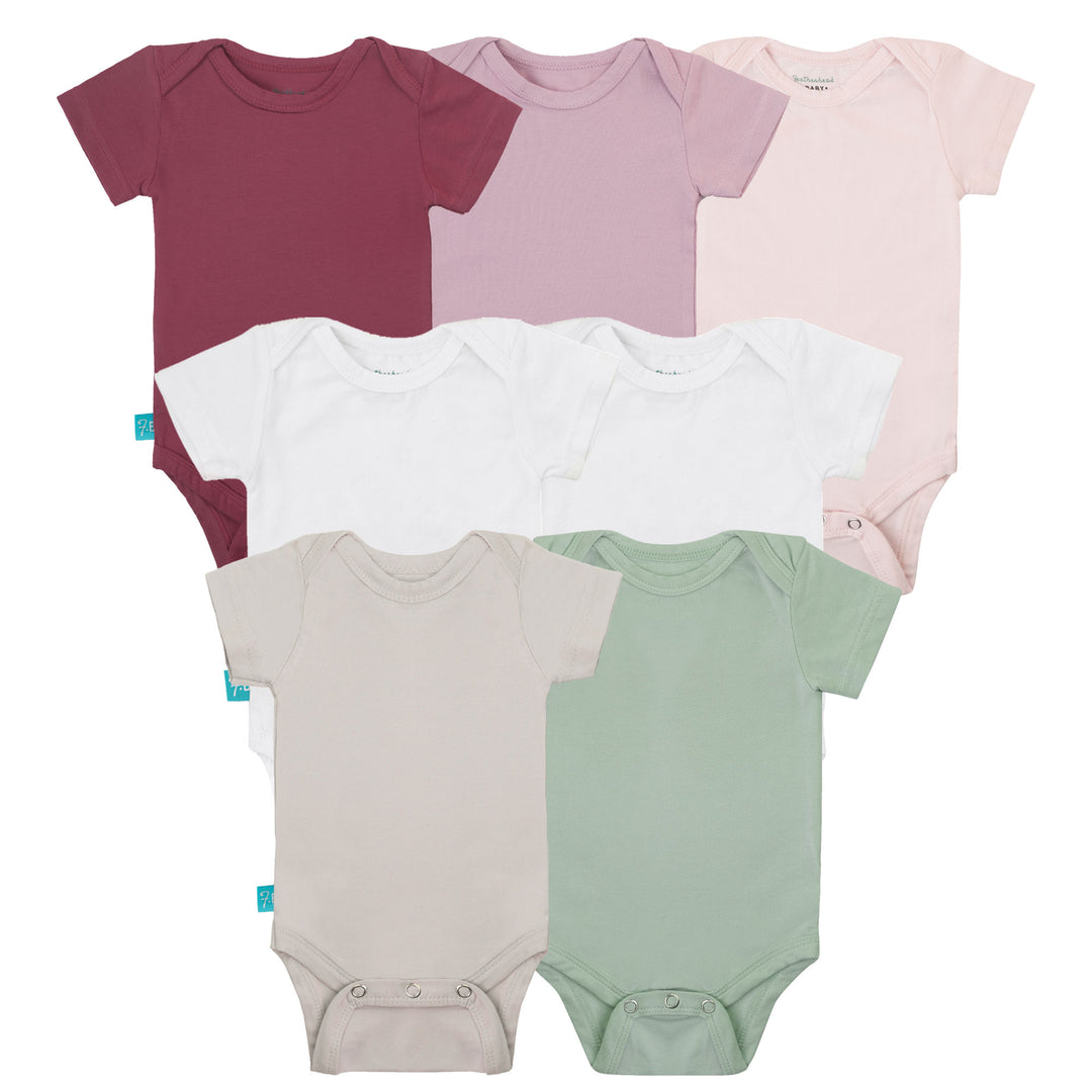 FG-2409 Baby Girl 7-Pack Short-Sleeves Bodysuits