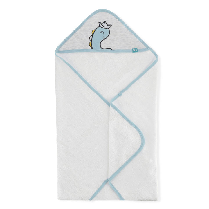 FB-7001 Dinosaur 5-Piece Terry Hooded Towel & Wash Cloths