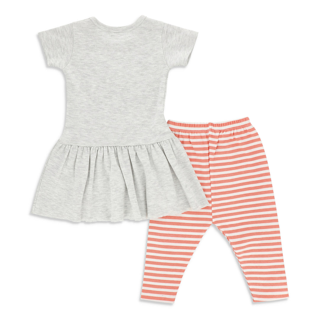 FG-3503 Cat 2-Piece Skirt Shirt & Stripe Leggings - Featherhead Baby