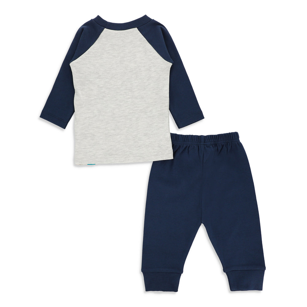 FB-3001 Grey Alloy Captain Cool Shirt & Navy Pants - Featherhead Baby