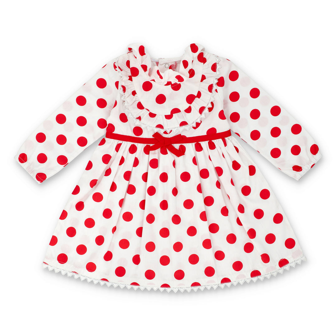 Unbranded Baby Girl Size 12 Months 100% Cotton E/W Red Polka Dot