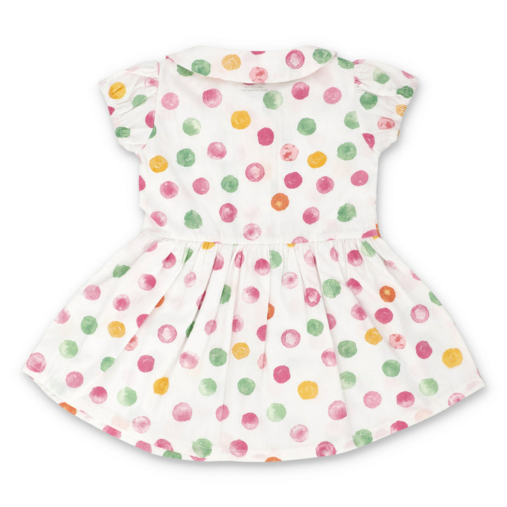 FS-90 Watercolor Polka Dots Cotton Dress