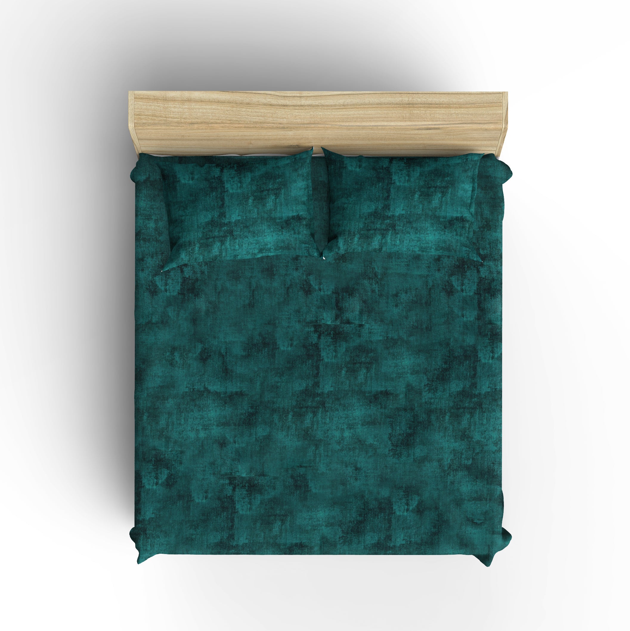 Teal Brush Bedsheet & Pillow Cases made with 100% Soft Cotton - FS165TEA