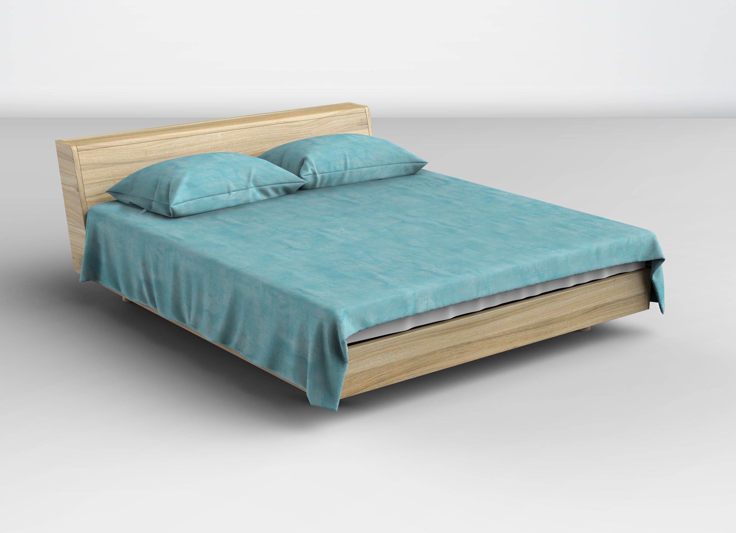 Aqua Brush Bedsheet & Pillow Cases made with 100% Soft Cotton - FS165AQU